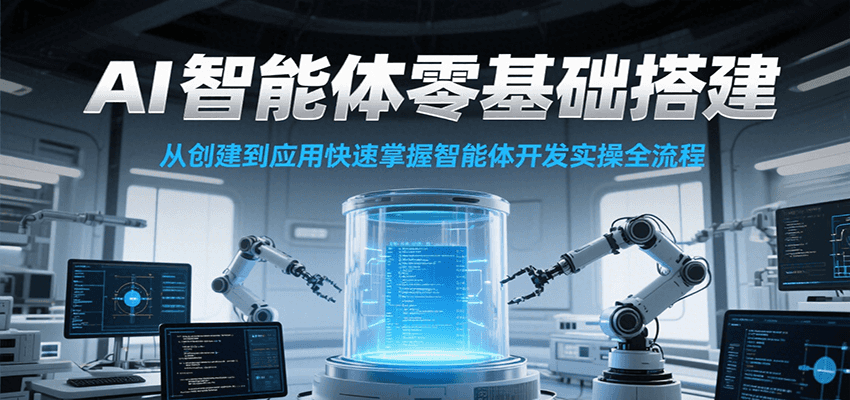 AI智能体零基础搭建实操课,从创建到应用快速掌握智能体开发全流程!-吾爱云课堂