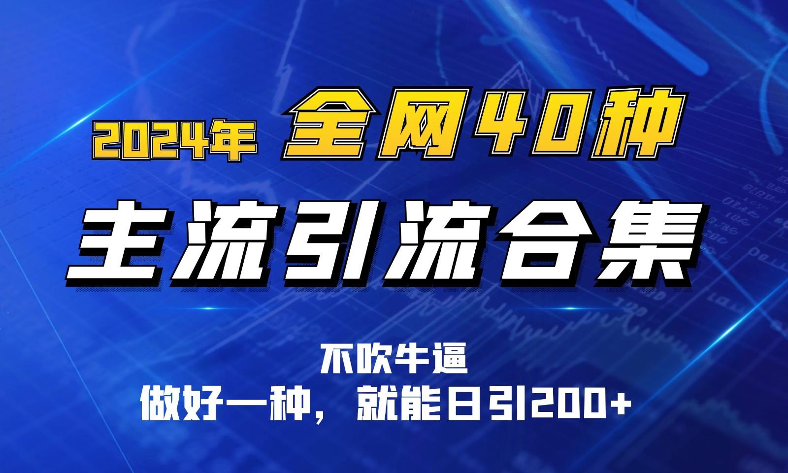 2024年全网40种暴力引流合计,做好一样就能日引100+-吾爱云课堂