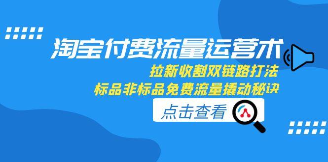 淘宝付费流量运营术,拉新收割双链路打法,标品非标品免费流量撬动秘诀-吾爱云课堂