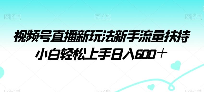 视频号直播新玩法新手流量扶持小白轻松上手日入600+【揭秘】-吾爱云课堂