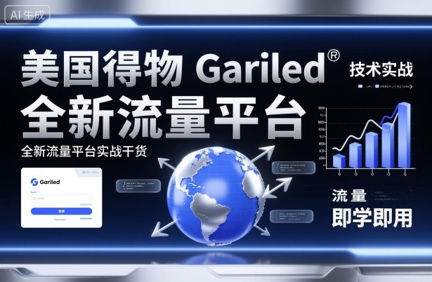 美国得物Gariled技术实战,全新流量平台实战干货,即学即用-吾爱云课堂