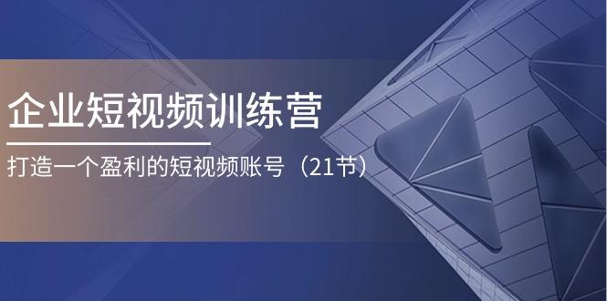 企业短视频训练营:打造一个盈利的短视频账号(21节-吾爱云课堂