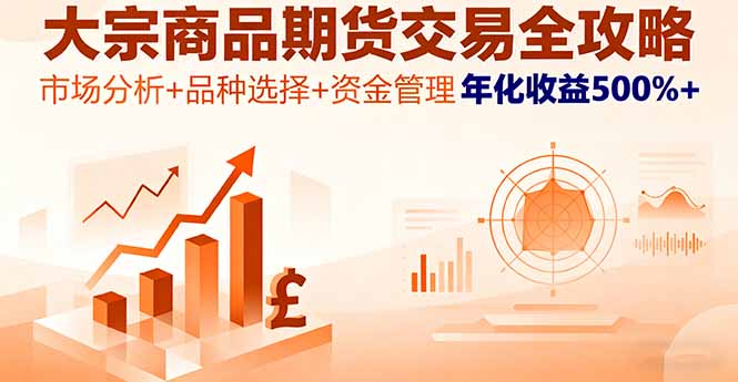 大宗商品期货交易全攻略,市场分析+品种选择+资金管理,年化收益500%+-吾爱云课堂