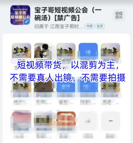 宝子哥头部团队短视频带货,以混剪为主,不需要真人出镜,不需要拍摄【更新9月】-吾爱云课堂