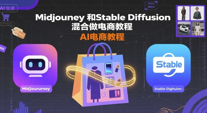 Midjourney和Stable Diffusion混合做电商教程-ai电商教程-吾爱云课堂
