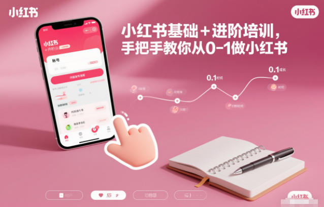 小红书基础+进阶培训,手把手教你从0-1做小红书-吾爱云课堂