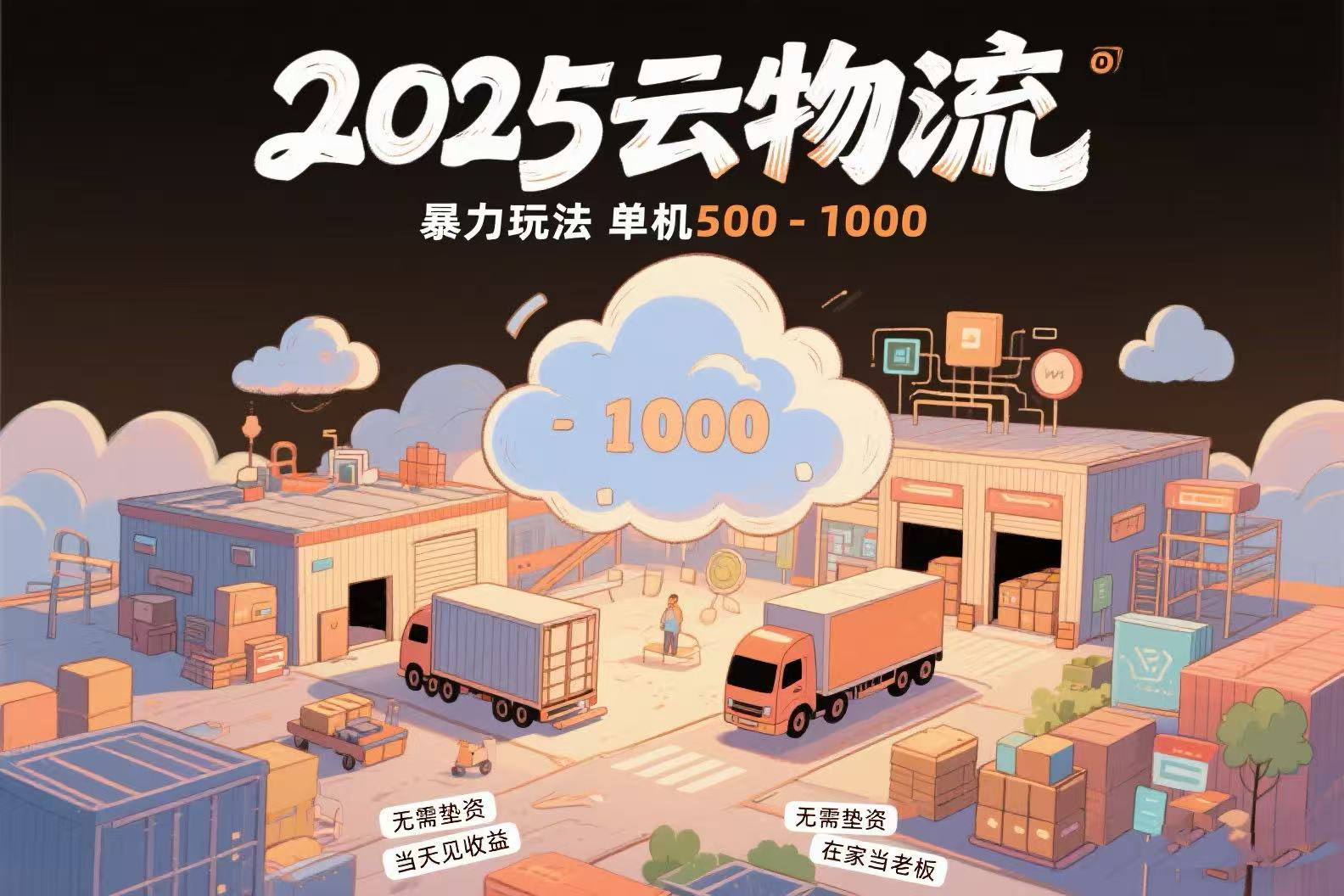 云物流赚差价,项目纯利润500~1000,无需垫资,当天到账。不需要有车,...-吾爱云课堂
