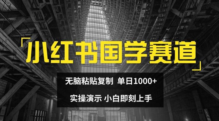 小红书国学赛道,无脑粘贴复制,单日1K,实操演示,小白即刻上手【揭秘】-吾爱云课堂