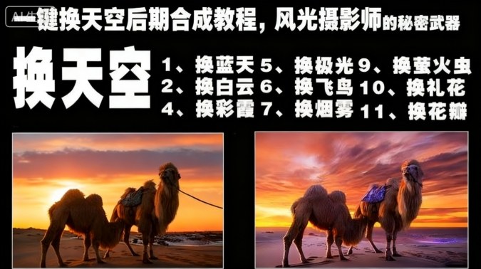 一键换天空后期合成教程,风光摄影师的秘密武器-吾爱云课堂