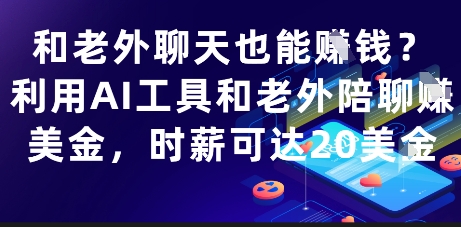 和老外聊天也能挣钱?利用AI工具和老外陪聊挣美金,时薪可达20刀-吾爱云课堂