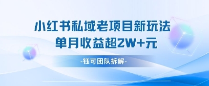 小红书私域项目新玩法，单月变现过W+-吾爱云课堂