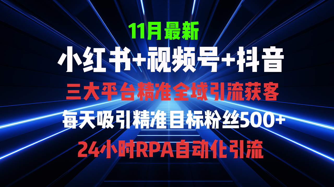 全域多平台引流私域打法,小红书,视频号,抖音全自动获客,截流自...-吾爱云课堂