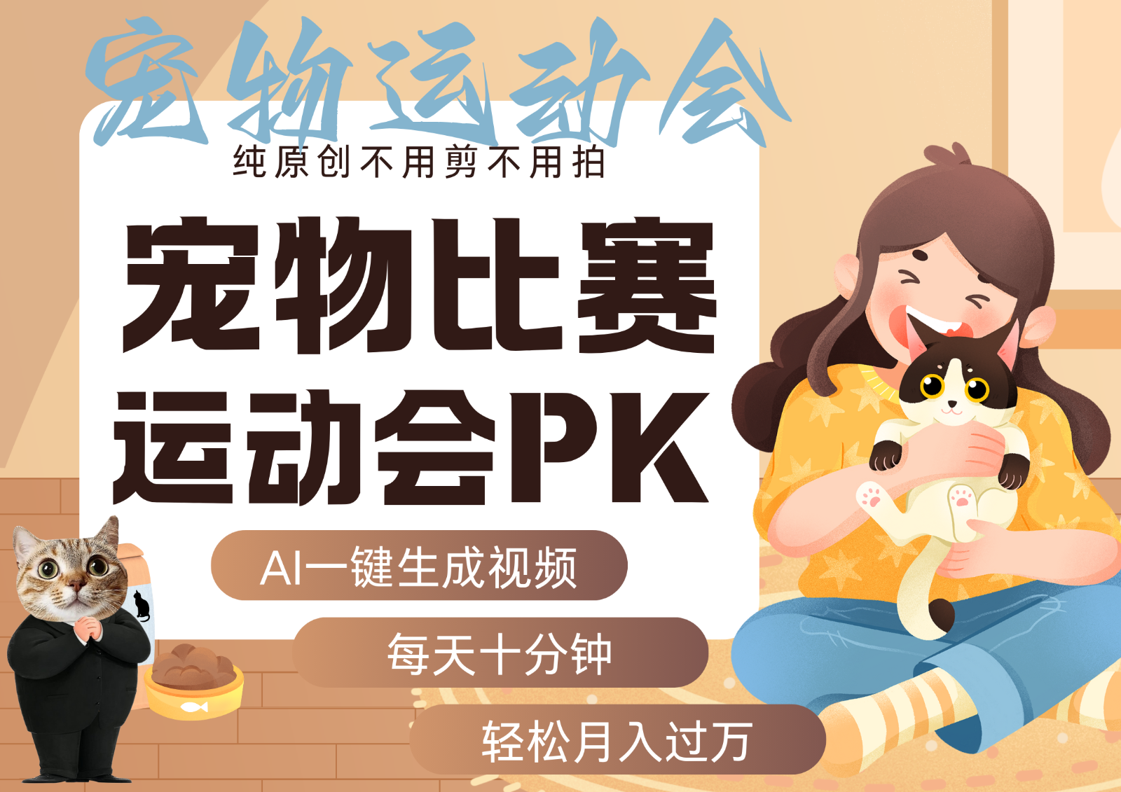 AI萌宠运动员跳水 射击 篮球 足球比赛 每天十分钟 附详细提示词文案库 代替做...-吾爱云课堂