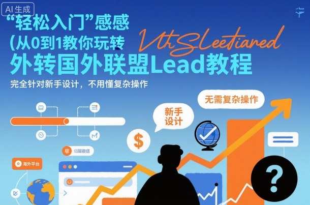 国外联盟賺美刀项目，从0到1教你玩转国外联盟Lead教程，纯新手可操作性100%-吾爱云课堂