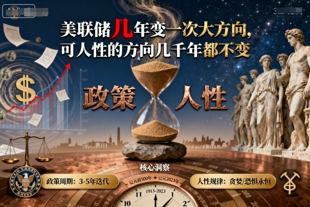 付费文章：美联储几年变一次大方向，可人性的方向几千年都不变-吾爱云课堂