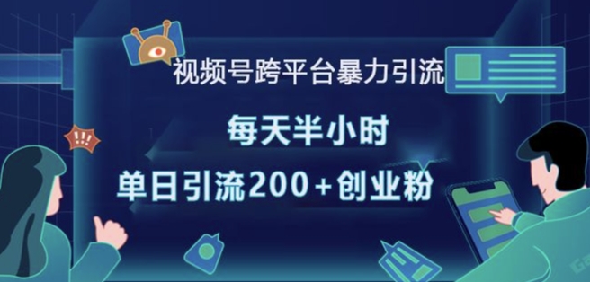 视频号跨平台暴力引流,每天半小时,单日引流200+精准创业粉-吾爱云课堂
