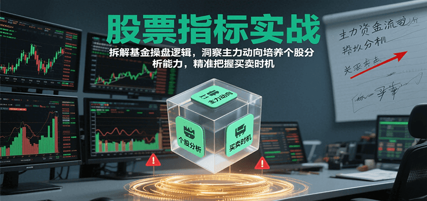 股票指标实战，基金操盘逻辑拆解，洞察主力动向培养个股分析能力把握买卖时机(更新)-吾爱云课堂