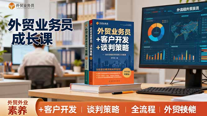 外贸业务员成长课:职业素养+客户开发+谈判策略、掌握全流程外贸技能-吾爱云课堂