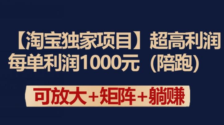 【淘宝独家项目】超高利润：每单利润1000元【揭秘】-吾爱云课堂