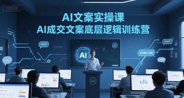 AI文案实操课,AI成交文案底层逻辑训练营-吾爱云课堂