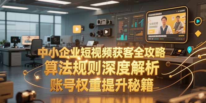 中小企业短视频获客全攻略,算法规则深度解析,账号权重提升秘籍-吾爱云课堂