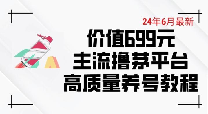 6月最新价值699的主流撸茅台平台精品养号下车攻略【揭秘】-吾爱云课堂