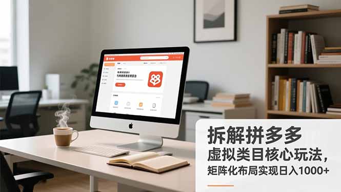 拆解拼多多虚拟类目核心玩法，矩阵化布局实现日入1000+-吾爱云课堂