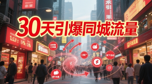 30天引爆同城流量:团购篇 认知篇 流量篇 来客篇 达人篇 老板人设IP篇 投流篇-吾爱云课堂