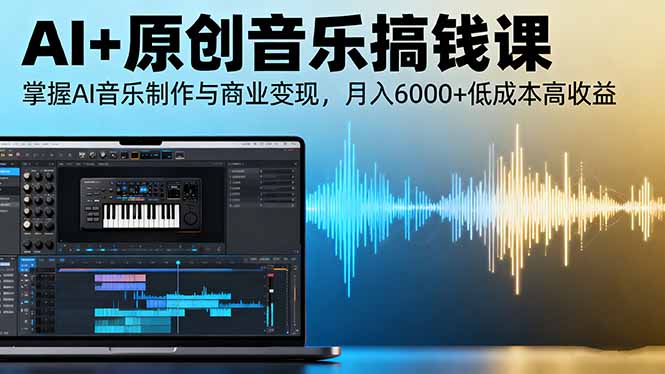 AI+原创音乐搞钱课:掌握AI音乐制作与商业变现,月入6000+低成本高收益-吾爱云课堂