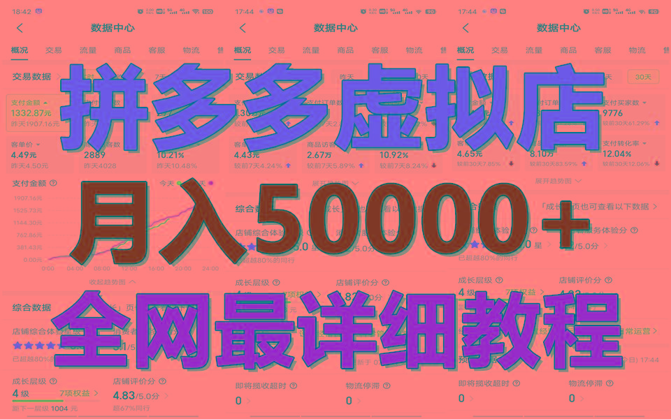拼多多虚拟电商训练营月入50000+你也行,暴利稳定长久,副业首选-吾爱云课堂