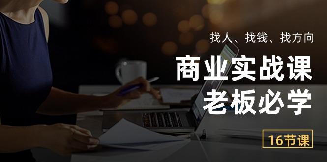 商业实战课【老板必学】:找人、找钱、找方向(16节课-吾爱云课堂