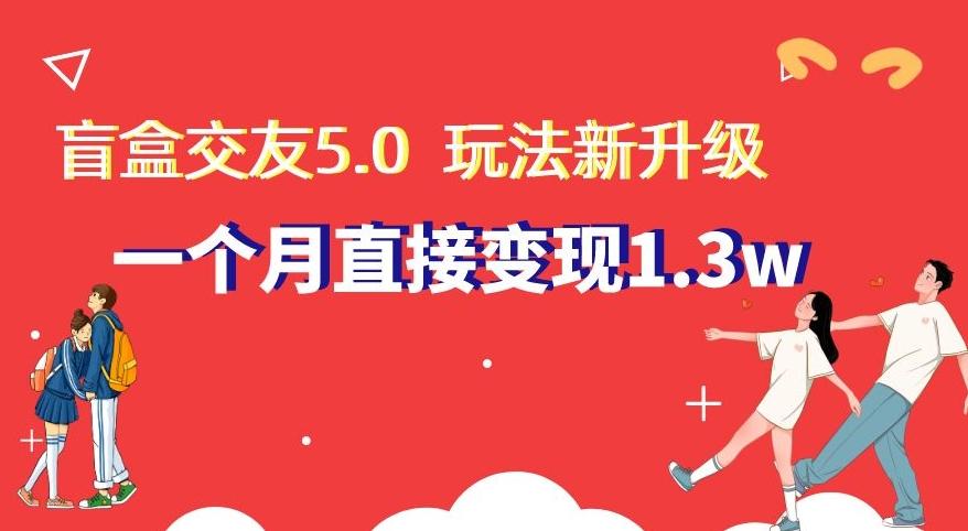 盲盒交友5.0,玩法全新升级,一个月直接变现1.3W,新手小白轻松上手【揭秘】-吾爱云课堂