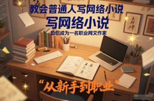 教会普通人写网络小说,助您成为一名职业网文作家-吾爱云课堂